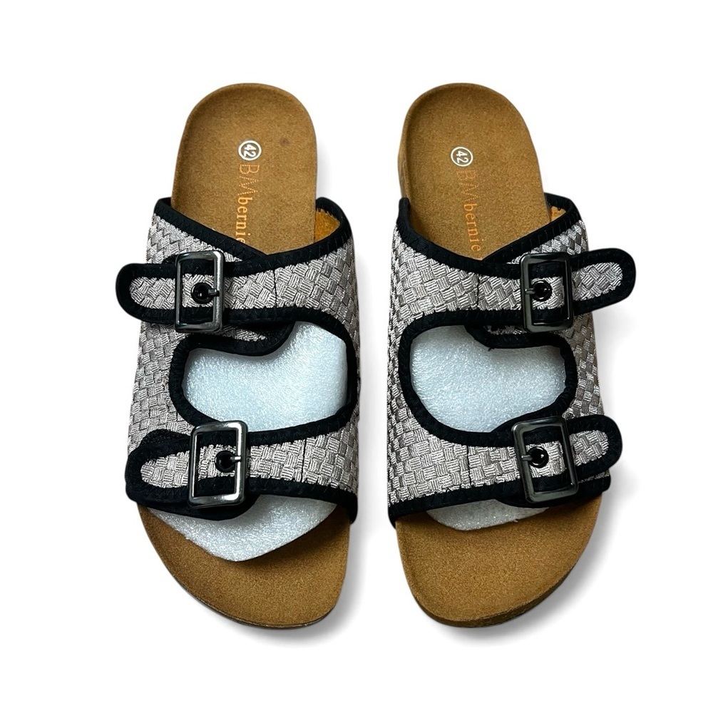 Bernie Mev Woven Comfort Cork US 9 11 Pink Slip On Sandals Travel Summer
